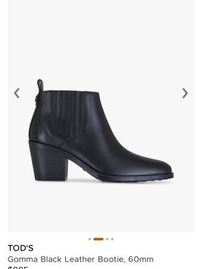 Tod's Black Leather Ankle Boot with Block Heel